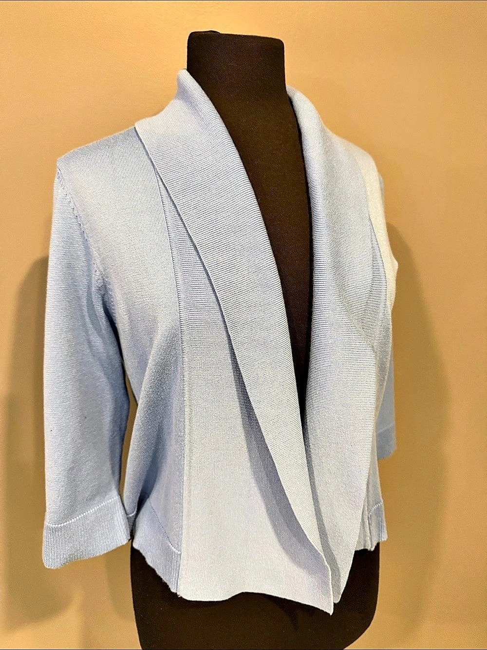 89th & Madison Women's Open Front Blazer Blue Size Large Like New